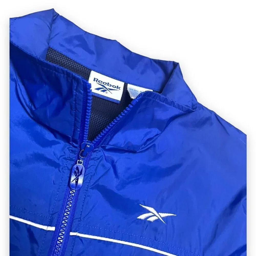 Reebok Vintage 90s Bright Designer Windbreaker Light Track Jacket - Mens XL
